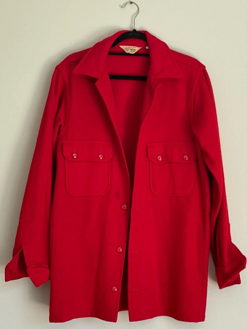 Vintage Red Scout Jacket Utility Workwear Coat, Mens M